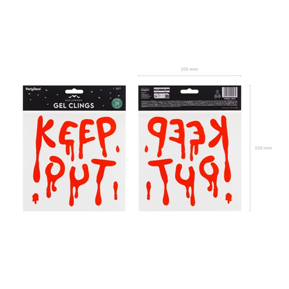 Ablakmatrica gél Keep Out piros