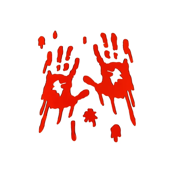 Ablakmatrica véres kezek piros
