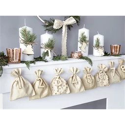 Adventi naptár zsákok, mix 10x13 cm