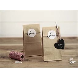 Ajándéktasak papír 8x18x6cm natúr S/6