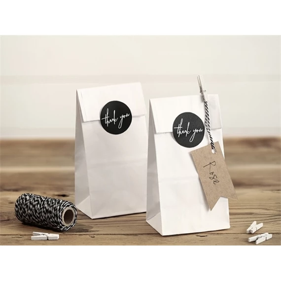 Ajándék tasak papír 8x18x6cm natúr S/6