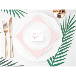 Ajándékdoboz Thank you felirattal 6x3,5x5,5 cm fehér,rosegold S/10