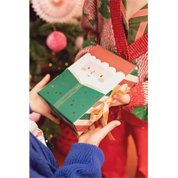 Ajándékdoboz mikulás 6x22,5x15 cm mix