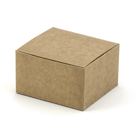 Ajándékdoboz natúr papír 6x5,5x3,5cm natúr S/10