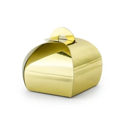 Ajándékdoboz papír 6x6x5,5 cm arany S/10