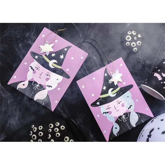 Ajándéktasak boszorkány, mix, 8x14x18 cm