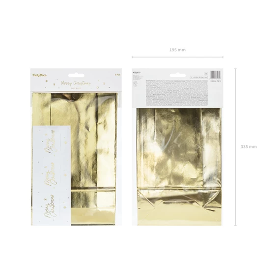 Ajándéktasakok arany 18,5x28,5x8 cm S/3