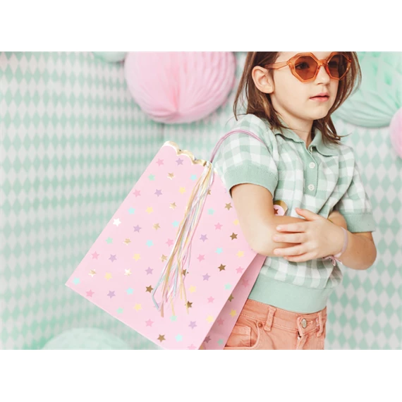 Ajándéktasakok csillagok, mix, 26x32x13 cm