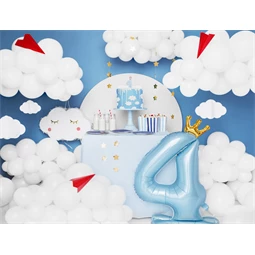 Lufi 4-es szám álló fólia 84 cm égkék