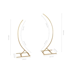 Állvány 2 fél-ív ívvel 200 cm és 180 cm - szett arany