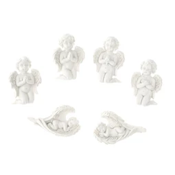 Angyal térdelő, fekvő, öntapadós 4,5x1,8,6,8 cm 6 féle 