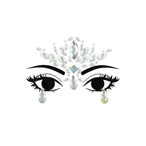 Arc dekorációs kristályok, világít a sötétben, 9,5x8,5 cm