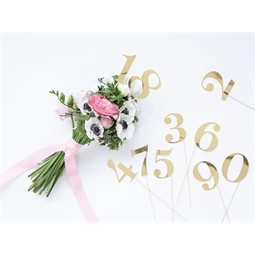 Asztalszám betűzős 26 cm arany S/11