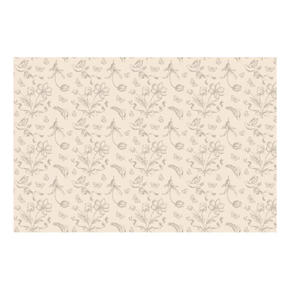 Asztalterítő bézs virágokkal 180x120 cm