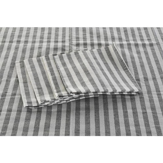 Asztalterítő szett csíkos 150x150x0,5 cm S/5