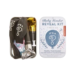 Baba nemét bejelentő készlet fémdobozban