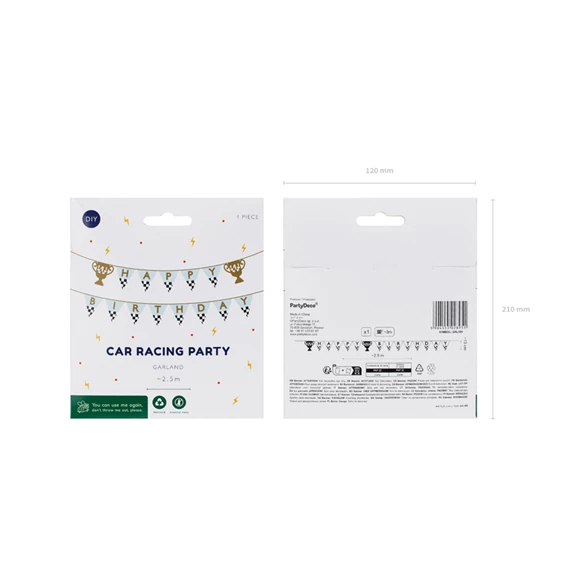 Banner boldog születésnapot serleg 2.5 m