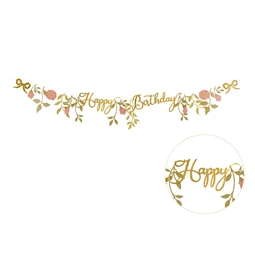 Banner boldog születésnapot virágokkal, 1,3 m