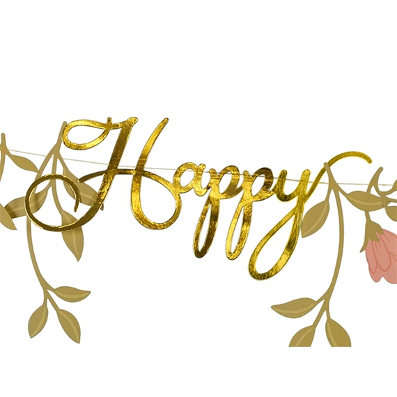 Banner boldog születésnapot virágokkal, 1,3 m