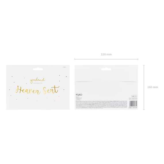 Banner heaven sent 14.5x85 cm arany