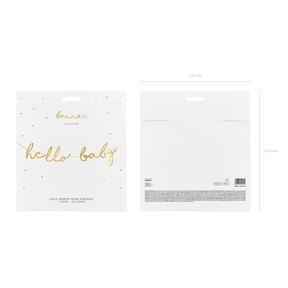 Banner kis csillag - hello baby 18x70 cm