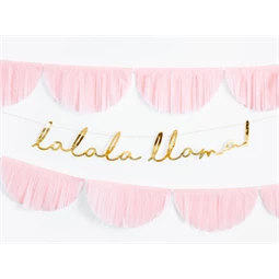 Banner láma - Lalala láma, arany, 12.5x82 cm