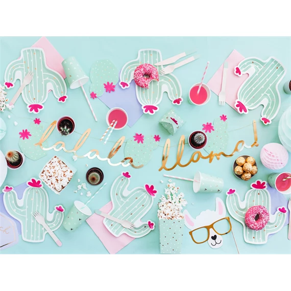 Banner láma - Lalala láma, arany, 12.5x82 cm