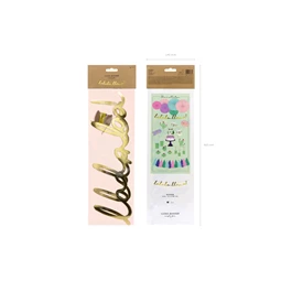 Banner láma - Lalala láma, arany, 12.5x82 cm