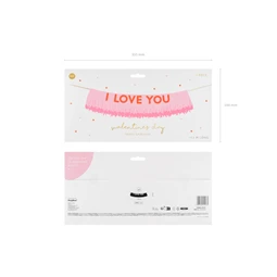 Banner szeretlek 150x30 cm mix