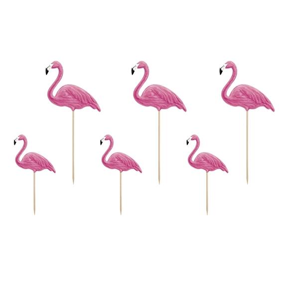 Betűző flamingós papír 15-23,5cm rózsaszín S/6