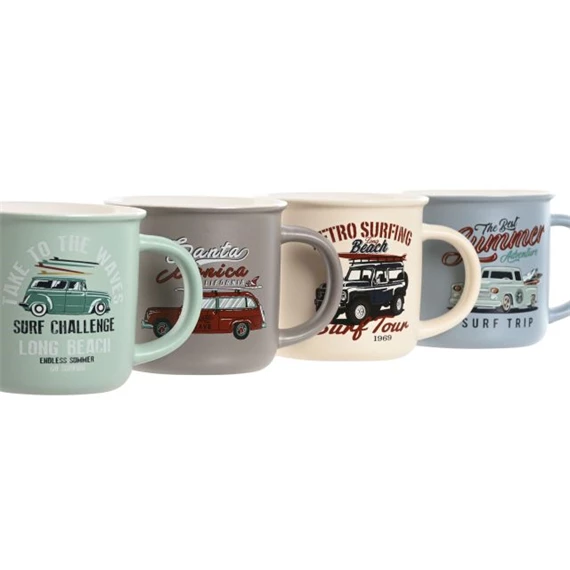 Bögre felirattal 380 ml 10,5x9x9,3 cm 4 féle