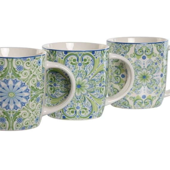 Bögre mozaikos 8,5x7,5x9 cm 350 ml 3 féle