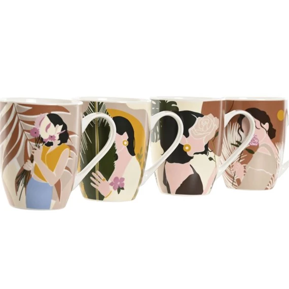 Bögre nővel 400 ml 12x8x10,5 cm 4 féle