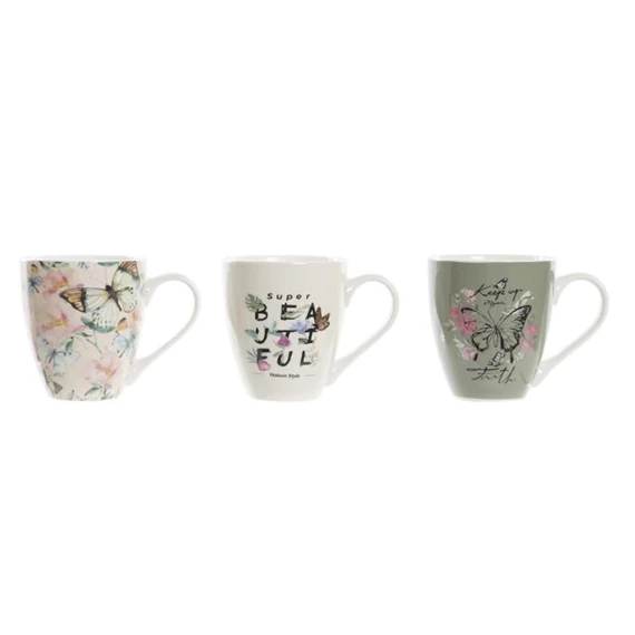 Bögre pillangós 14,5x14,5x11,3 cm 550 ml 3 féle