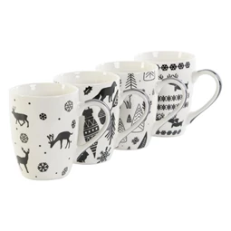 Bögre szett 8x12x10 cm 360 ml S/4