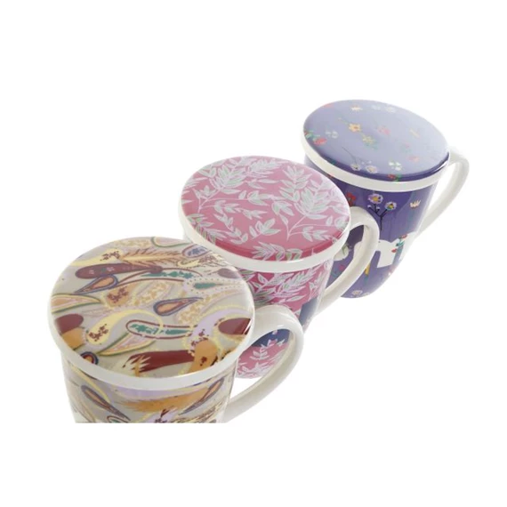 Bögre feliratos, teás 12x9x11,5 cm 380 ml 3 féle