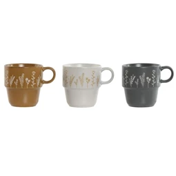 Bögre virág mintás 400 ml 12,5x9,5x10 cm 3 féle