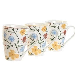 Bögre virágos 12x8,5x11 cm 350 ml 3 féle