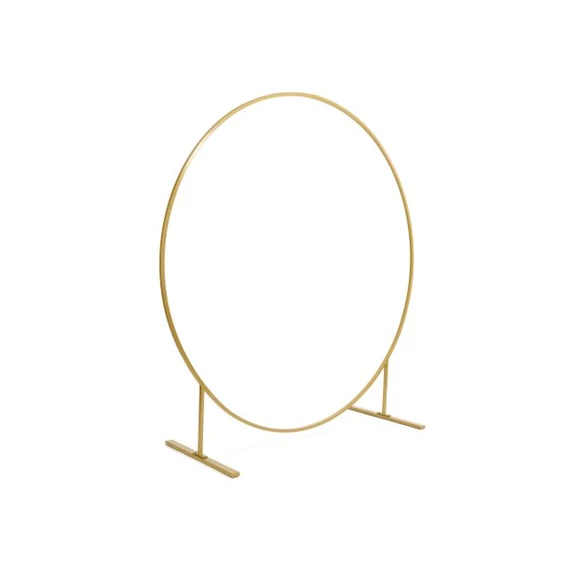 Boldogságkapu kör fém 2m arany