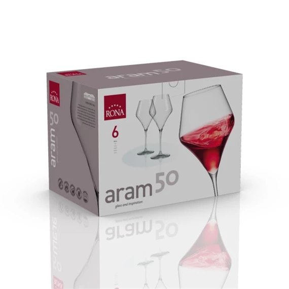 Boros pohár ARAM 500 ml 10,2x23 cm S/6