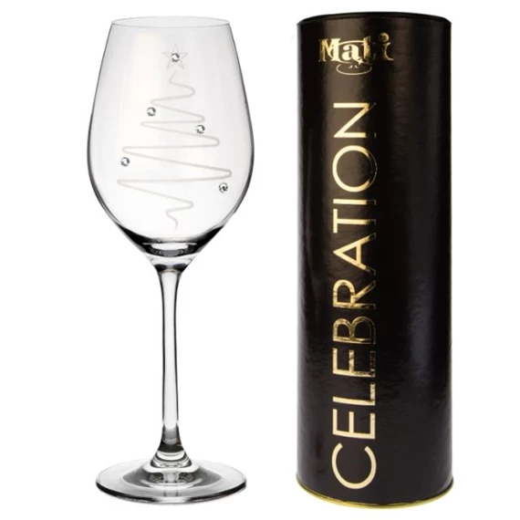 Boros pohár Swarovski kristállyal 360 ml 22,5x8 cm