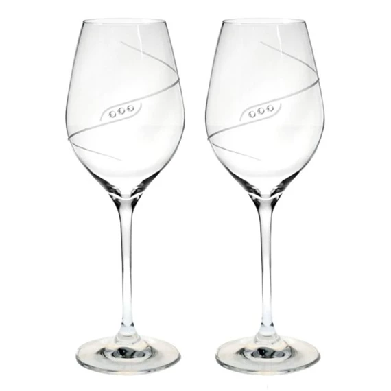 Boros pohár Swarovski kristállyal 360 ml 22,5x8 cm S/2