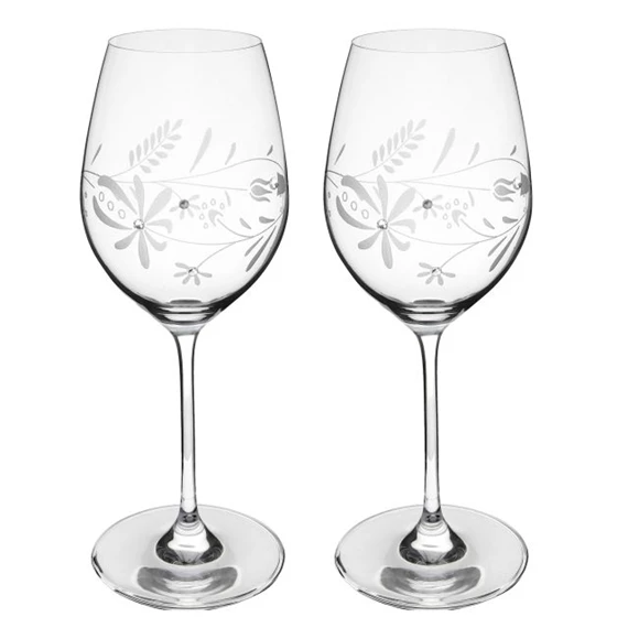 Boros pohár Swarovski kristállyal 470 ml 24x9,3 cm S/2