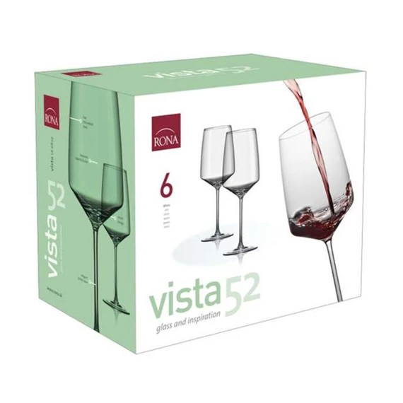 Boros pohár VISTA 520 ml 8,8x22,5 cm S/6