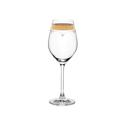 Boros pohár Swarovski kristállyal, arany szegéllyel 360 ml 22,5x8 cm S/2