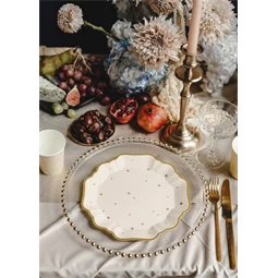 Papírtányér csillag, mix, 21 cm S/6