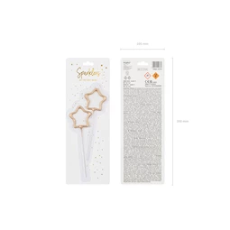 Csillagszóró csillag alakú arany 16,5 cm S/2