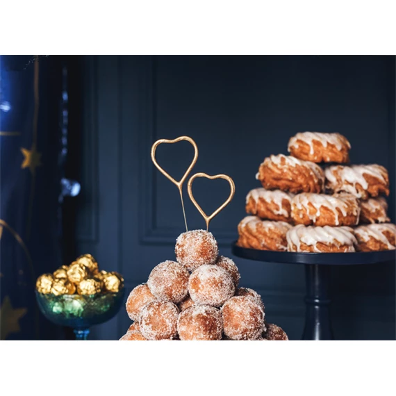 Csillagszóró szív arany 16,5 cm S/2