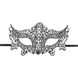 Csipke karneváli maszk fekete 20x11 cm