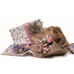 Csomagolópapír virág mintával, vízálló 0,8x20 m